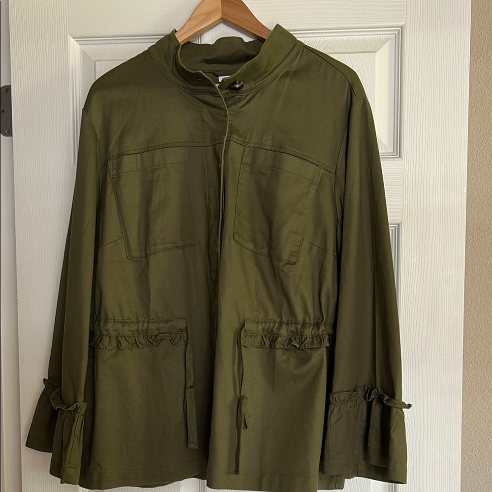 NWOT - J Jill brand Olive Green Utility Jacket
